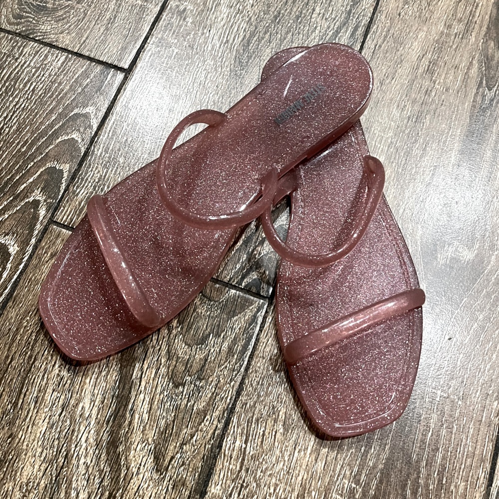 Steve Madden slip on pink glittering jelly sandals - Picture 2 of 8